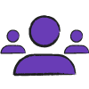 contacts icon - purple figure