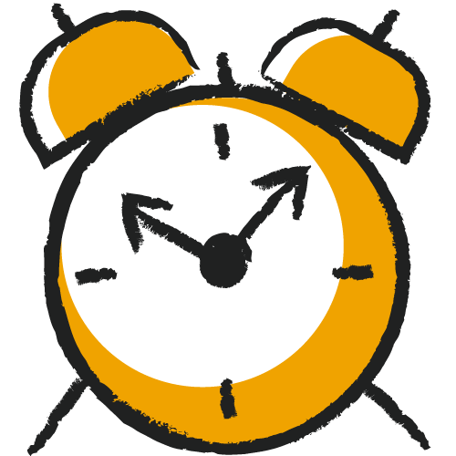 yellow icon alarm clock