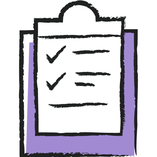 icon form purple clipboard