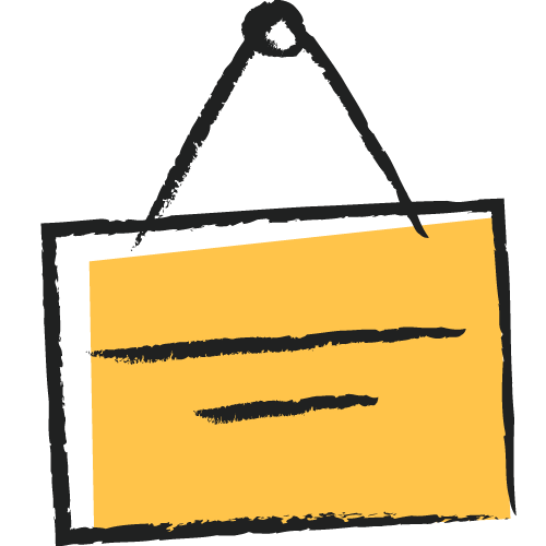 icon notice yellow sign