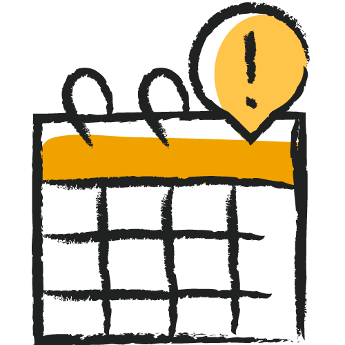 icon schedule yellow calendar 