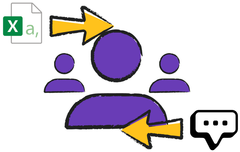 logo showing csv contact upload 